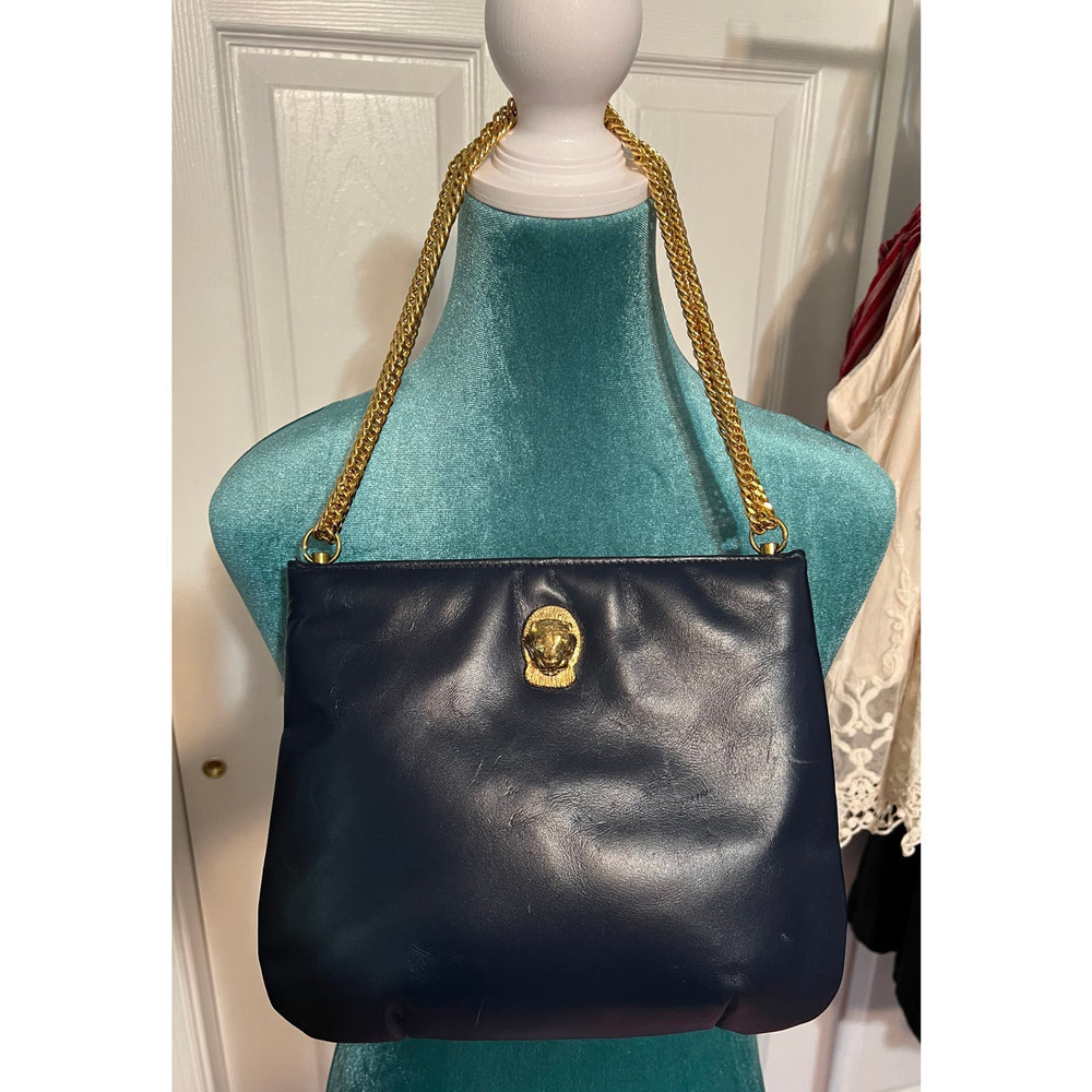 Vintage 1970s Ruth Saltz Navy Handbg